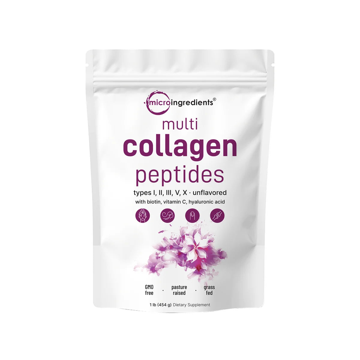 Multi Colágeno — Péptidos en Polvo, Proteína Hidrolizada (Tipos I, II, III, V y X)
